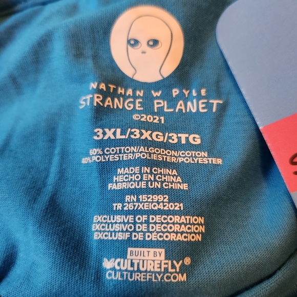 CULTURE FLY ☆ STRANGE PLANET ☆ UNISEX ☆ LONG SLEEVE TEE ☆ 3XL ☆ NWT - Picture 9 of 10